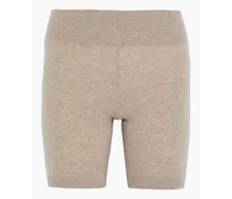 Mélange cashmere shorts - Neutral
