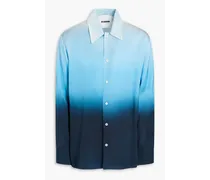 Dip-dye satin shirt - Blue