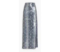 Olwyn sequined mesh maxi skirt - Blue
