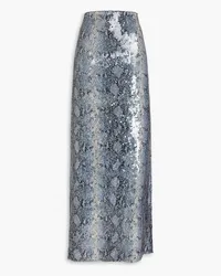 16ARLINGTON Olwyn sequined mesh maxi skirt - Blue Blue