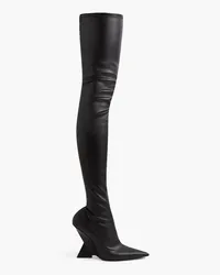 ATTICO Cheope faux stretch-leather over-the-knee boots - Black Black