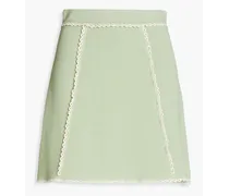 Ribbed-knit mini skirt - Green