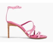 Les Sandales Camargue buckled leather sandals - Pink