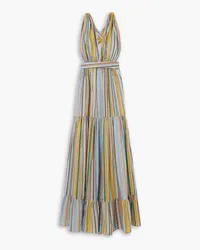 Hannah Chloe striped cotton-voile maxi dress - Multicolor Multicolor