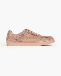 Gianvito Rossi Crystal-embellished shell sneakers - Pink Pink