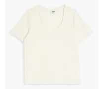 Tibo linen-blend jersey T-shirt - White