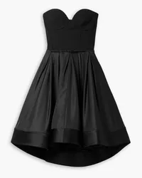 Proenza Schouler Strapless wool-blend jersey and taffeta dress - Black Black