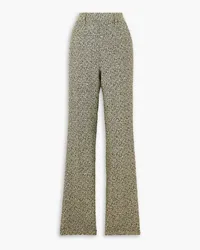 Alessandra Rich Sequined-embellished cotton-blend tweed straight-leg pants - Neutral Neutral