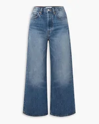 RE/DONE Cropped high-rise wide-leg jeans - Blue Blue