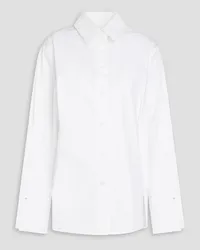 Victoria Beckham Pleated cotton-poplin shirt - White White