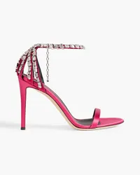 Giuseppe Zanotti Adele Crystal embellished satin sandals - Pink Pink