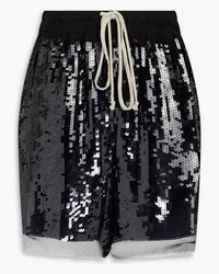 Rick Owens Sequined cupro shorts - Black Black