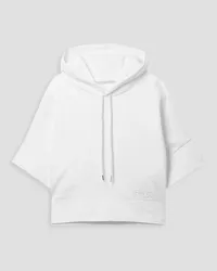 Stella McCartney Oversized embroidered cotton-fleece hoodie - White White