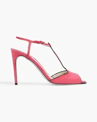 René Caovilla Grace crystal-embellished suede sandals - Pink Pink