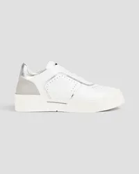 Moschino Leather sneakers - White White