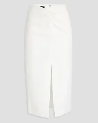 Emporio Armani Twisted twill midi skirt - White White