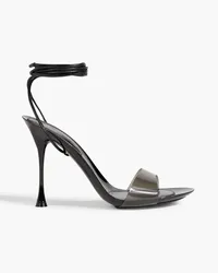 Gianvito Rossi Spice Glass 95 leather and PVC sandals - Black Black