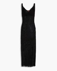 Missoni Crystal-embellished silk midi dress - Black Black