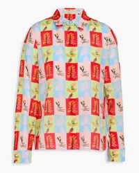 Alice + Olivia Alice Olivia - Printed silk crepe de chine shirt - Red Red