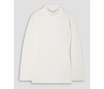 Calihan ribbed wool turtleneck sweater - White