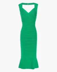 Hervé Léger Fluted cutout bandage dress - Green Green