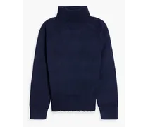 Clemmie embellished knitted turtleneck sweater - Blue