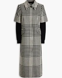 Maison Margiela Checked wool-blend twill coat - Black Black