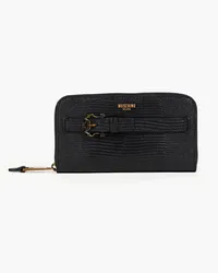 Moschino Lizard-effect leather wallet - Black Black