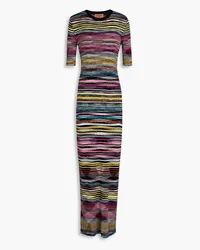 Missoni Space-dyed ribbed wool-blend maxi dress - Black Black