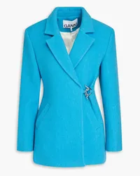 Ganni Wool-blend blazer - Blue Blue