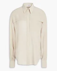 Brunello Cucinelli Pleated silk shirt - Neutral Neutral