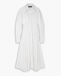 Proenza Schouler Gathered jersey maxi shirt dress - White White