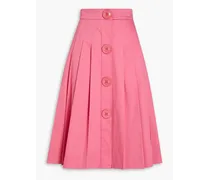 Pleated poplin skirt - Pink