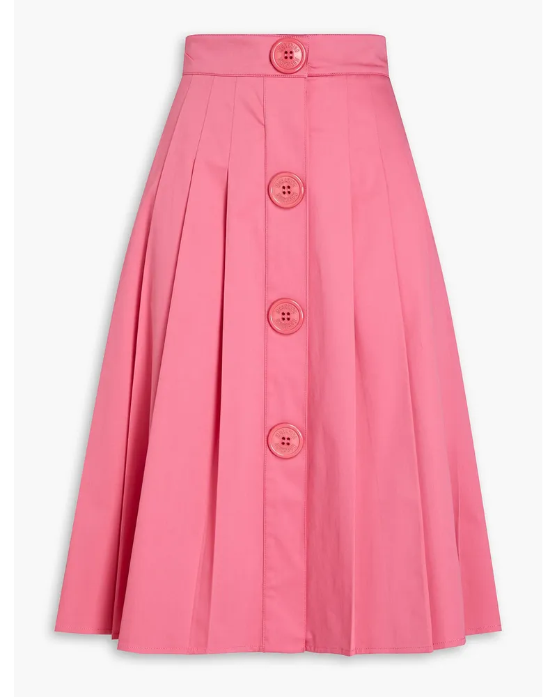Moschino Pleated poplin skirt - Pink Pink