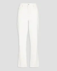 Paige Mid-rise straight-leg jeans - White White