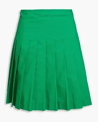 Kitsuné Pleated taffeta mini skirt - Green Green