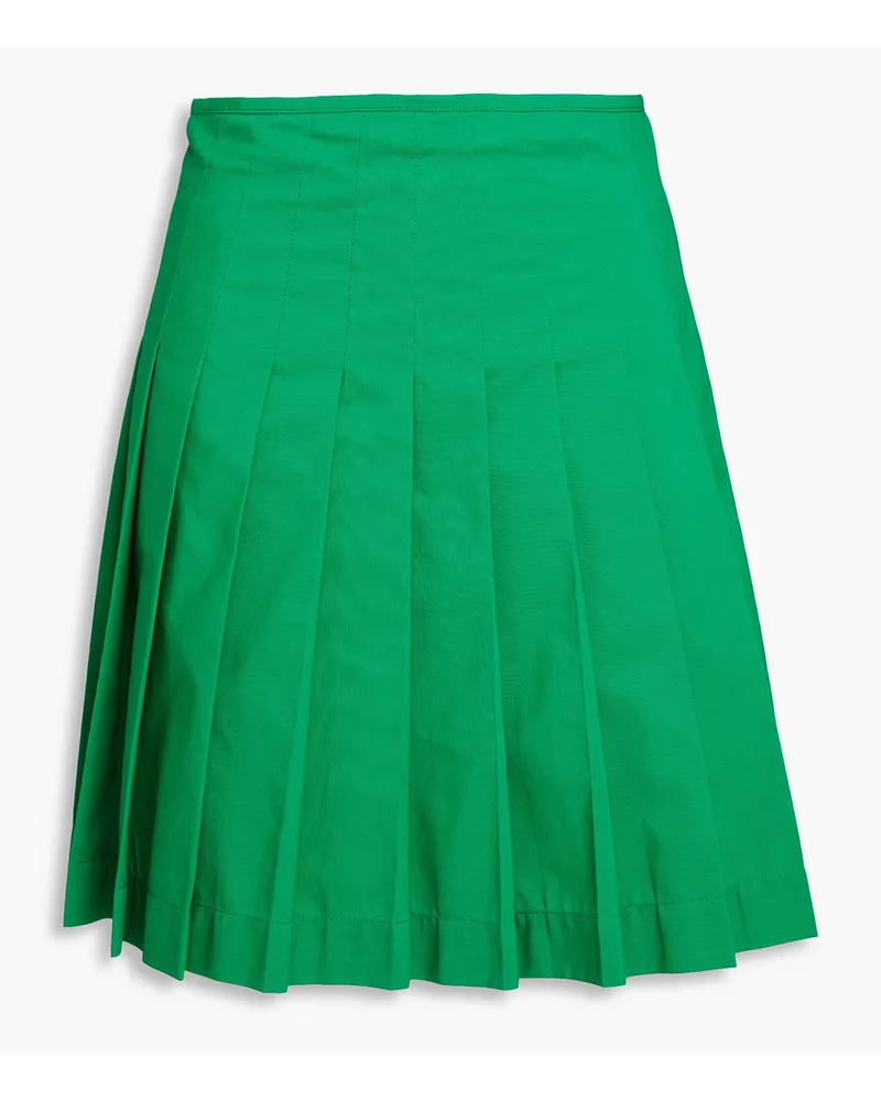 Kitsuné Pleated taffeta mini skirt - Green Green