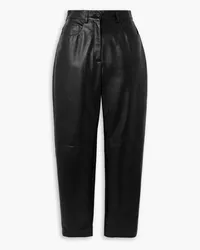 Dolce & Gabbana Leather straight-leg pants - Black Black