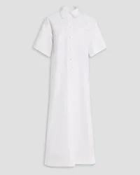 ROTATE Birger Christensen Cotton-poplin midi shirt dress - White White