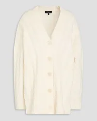 Theory Cable-knit wool and cashmere-blend cardigan - White White