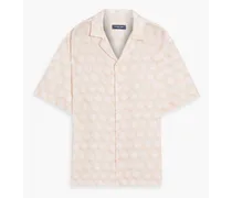 Roberto printed linen shirt - Pink