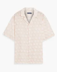 Frescobol Carioca Roberto printed linen shirt - Pink Pink