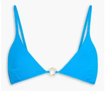 Greece ring-embellished triangle bikini top - Blue