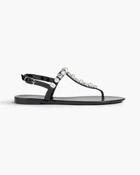 Stuart Weitzman Sallie embellished PVC sandals - Black Black