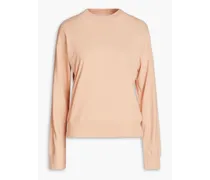 Slub cotton and linen-blend jersey sweater - Pink