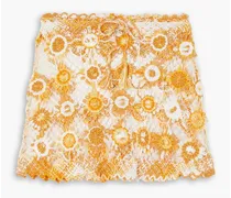 Telma crocheted cotton mini skirt - Yellow