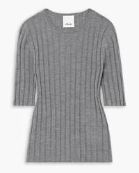 ALLUDE Ribbed wool sweater - Gray Gray