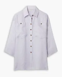 Lafayette148 Scout ramie and TENCEL™ Lyocell-blend shirt - Purple Purple