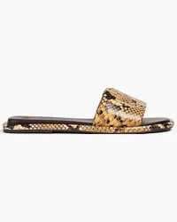 Tory Burch Snake-effect leather slides - Animal print Animal