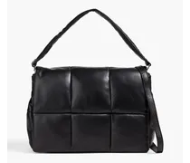 STAND Wanda quilted leather clutch - Black Black